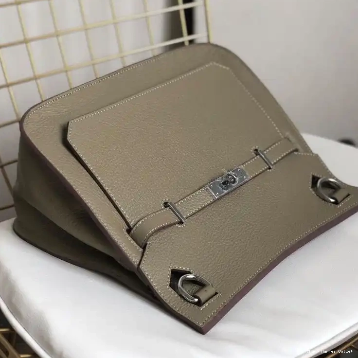 Affordable Clemence Bag Palladium Hardware Hermes Jypsiere Khaki In Leather 0508